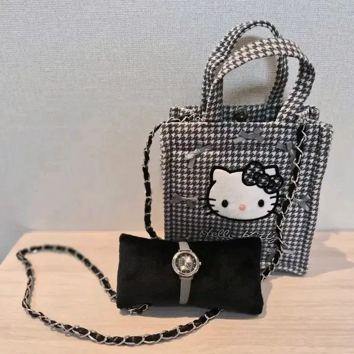 [BUNJANG] Angel Heart Kitty Collaboration Bag & Watch / 엔젤하트 키티 콜라보 가방&시계