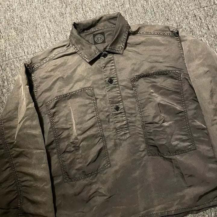 [BUNJANG] Porter Classic Super Nylon Shirt Khaki / 포터클래식 슈퍼 나일론 셔츠 카키 [M/105]