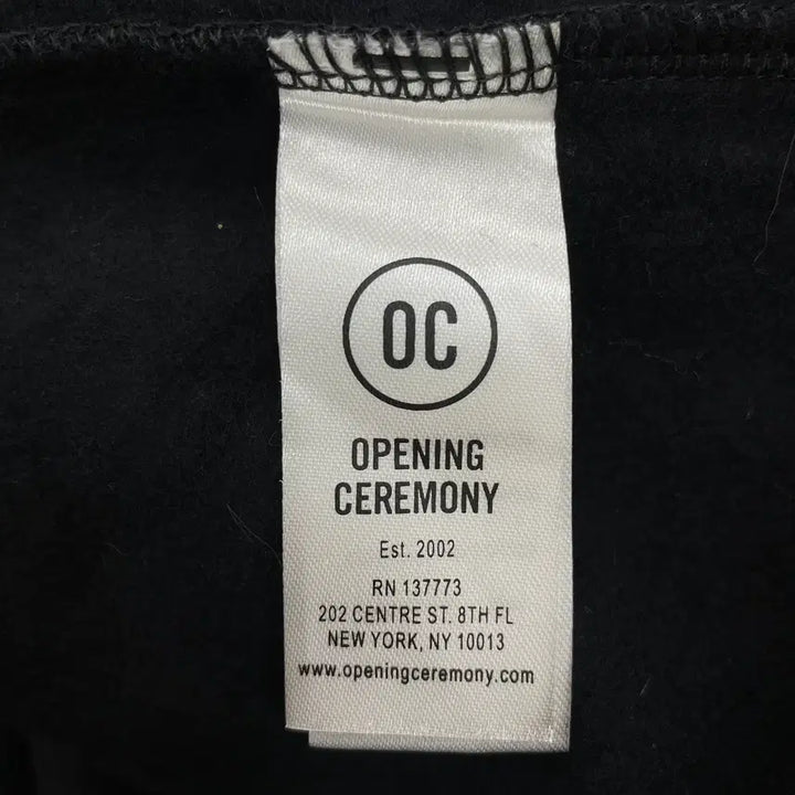 [BUNJANG] Opening Ceremony Logo Bounding Black Hoodie / 오프닝 세레모니 로고 밴딩 블랙 후드티