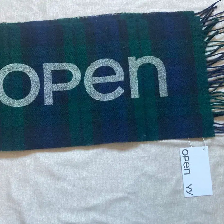 [BUNJANG] OPEN YY Tartan Wool Scarf Green / 새상품) 오픈와이와이 타탄 울 머플러 그린
