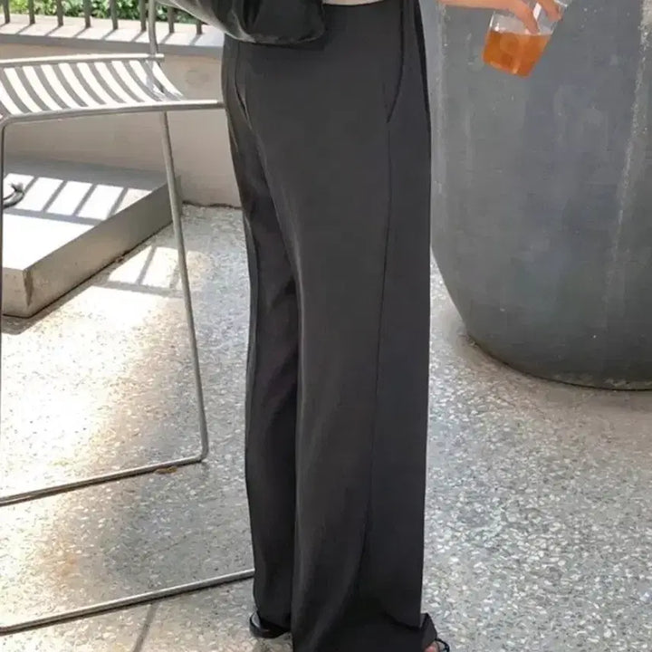 [BUNJANG] Ganaesra Leaf Cool Slacks Charcoal XS / 가내스라 리프 쿨 슬랙스 차콜 xs