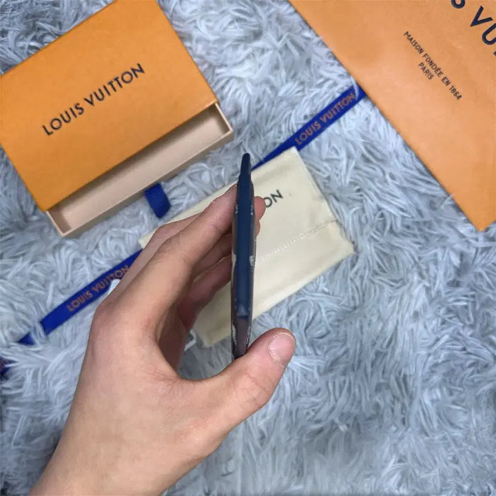 [BUNJANG] Louis Vuitton Shadow Card Wallet Navy / [OS] 루이비통 쉐도우 카드지갑 네이비