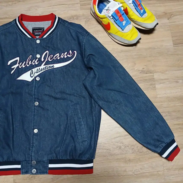[BUNJANG] Fubu Denim Varsity Jacket / fubu 후부 데님 바시티 청자켓 올드스쿨 푸부