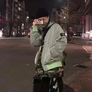 [SOLD OUT] 스톤아일랜드 17FW 나일론메탈 오버셔츠라임 2XL