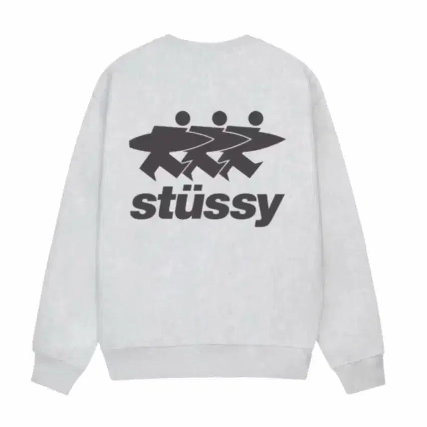 [BUNJANG] Stussy Surfman Oversized Sweatshirt / ** stussy ** 서퍼 맨투맨 멜란지그레이 오버핏 M / S