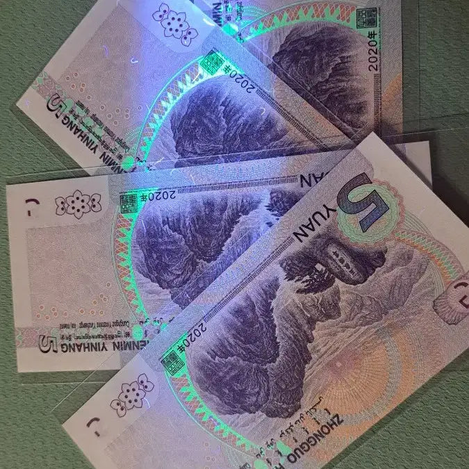 [BUNJANG] Chinese 5 Yuan Banknote 5555 Serial Number / 중국 지폐5위안 555555**빠른번호 4연번