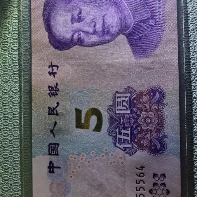 [BUNJANG] Chinese 5 Yuan Banknote 5555 Serial Number / 중국 지폐5위안 555555**빠른번호 4연번