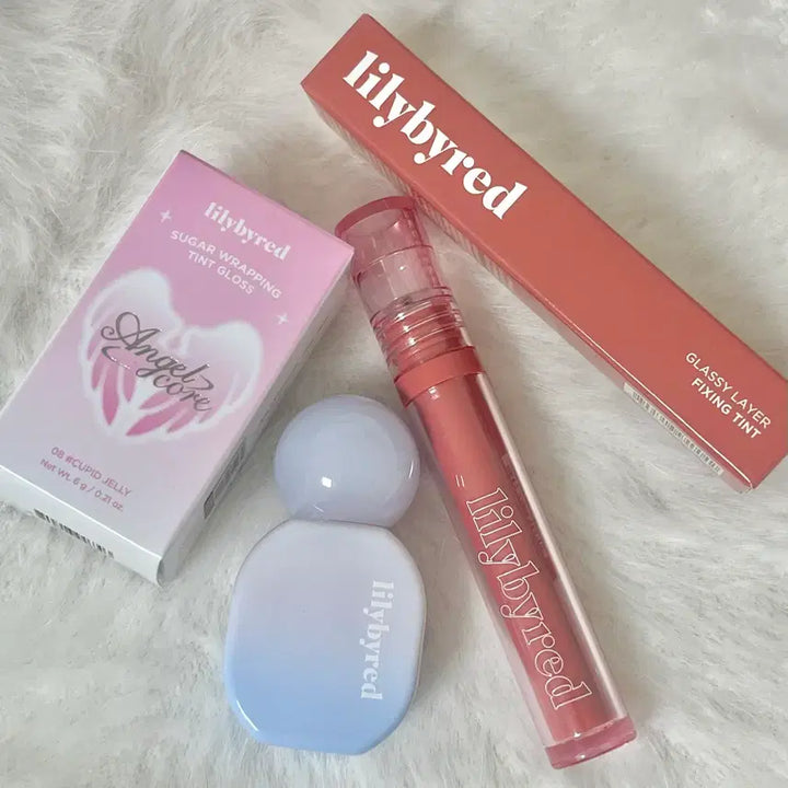 [BUNJANG] Lilybyred Cupid Jelly + Dear Mauve Tint Bundle / 일괄) 릴리바이레드 엔젤코어 슈가 랩핑 틴트 글로스 08 큐피드젤리+틴트