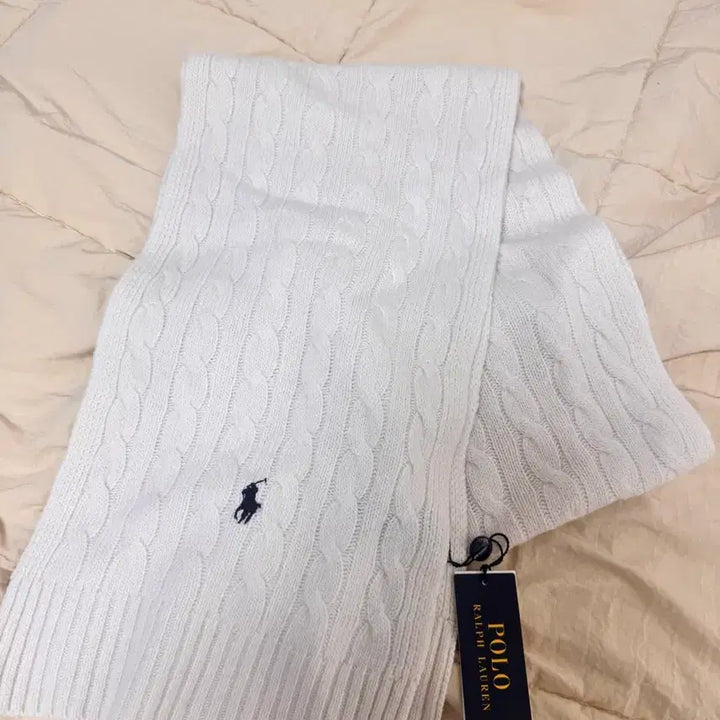 [BUNJANG] Polo Ivory Scarf / (새상품)폴로 아이보리색 목도리 판매