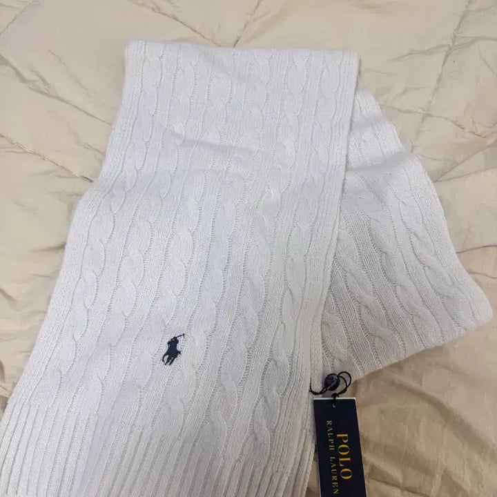[BUNJANG] Polo Ivory Scarf / (새상품)폴로 아이보리색 목도리 판매