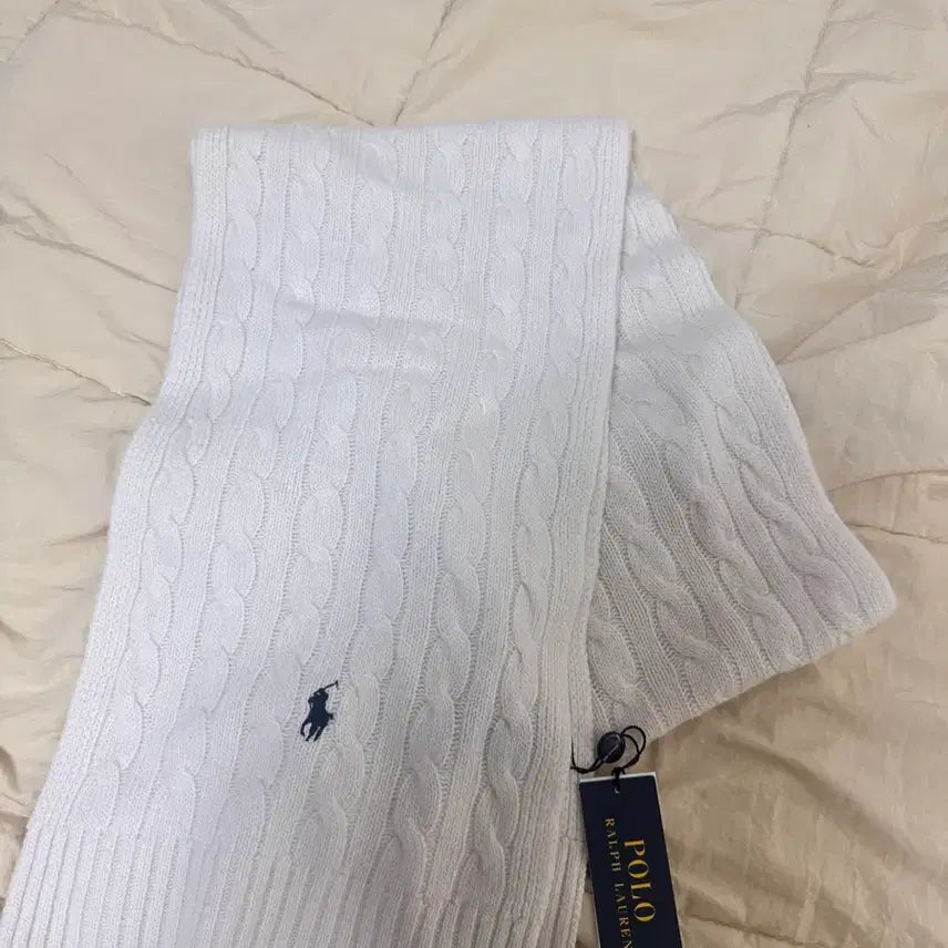 [BUNJANG] Polo Ivory Scarf / (새상품)폴로 아이보리색 목도리 판매