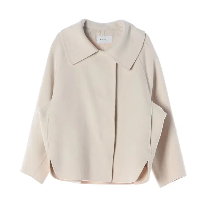 [BUNJANG] Missha Wool Cashmere Blend Short Coat Ivory / 미샤 21FW 양모 캐시미어 블렌드 숏 코트 아이보리