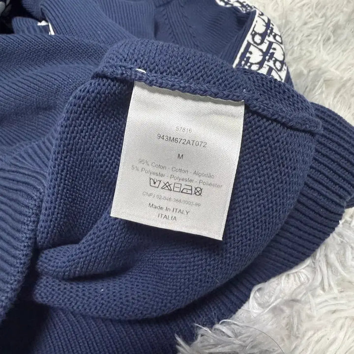 [BUNJANG] Dior Oblique Insert Knit (Navy) - M Size / [새상품급/M size] 디올 오블리크 인서트 니트