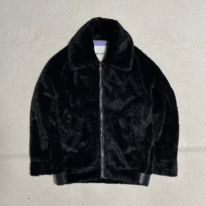 [BUNJANG] Juicy Judy Faux Fur Zip-Up Jumper / 쥬시쥬디 페이크 퍼 집업 점퍼