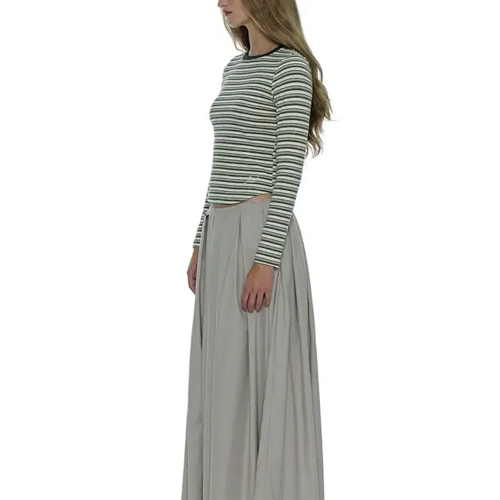 [BUNJANG] Partimento Women's Cut Off Gathering Maxi Skirt / (1회착용) 파르티멘토우먼 컷 오프 게더링 맥시 스커트