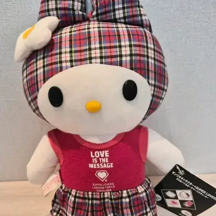 [BUNJANG] Vintage Red Check My Melody Doll / 고전 레드체크 마멜 인형