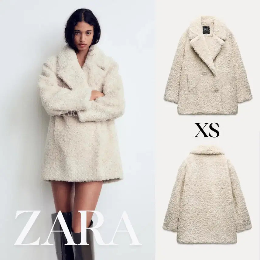 [BUNJANG] ZARA Faux Fur Coat / 자라 페이크퍼 코트