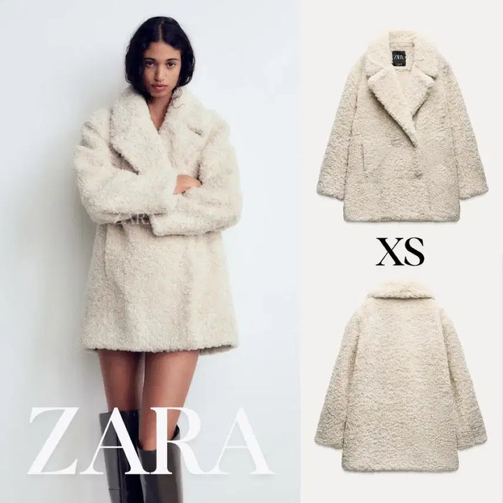 [BUNJANG] ZARA Faux Fur Coat / 자라 페이크퍼 코트