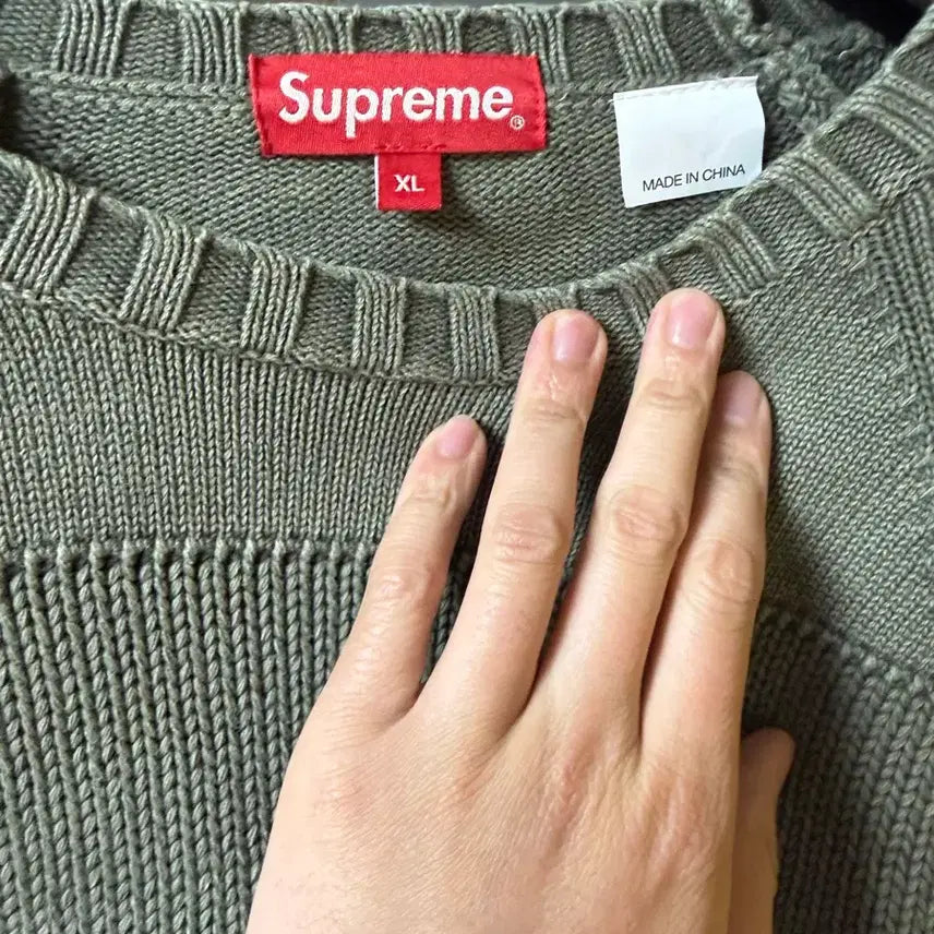 [BUNJANG] Supreme Sprite Small Box Logo Sweater XL / 슈프림 스프라이트 스웨터 라이트 스몰박스로고XL