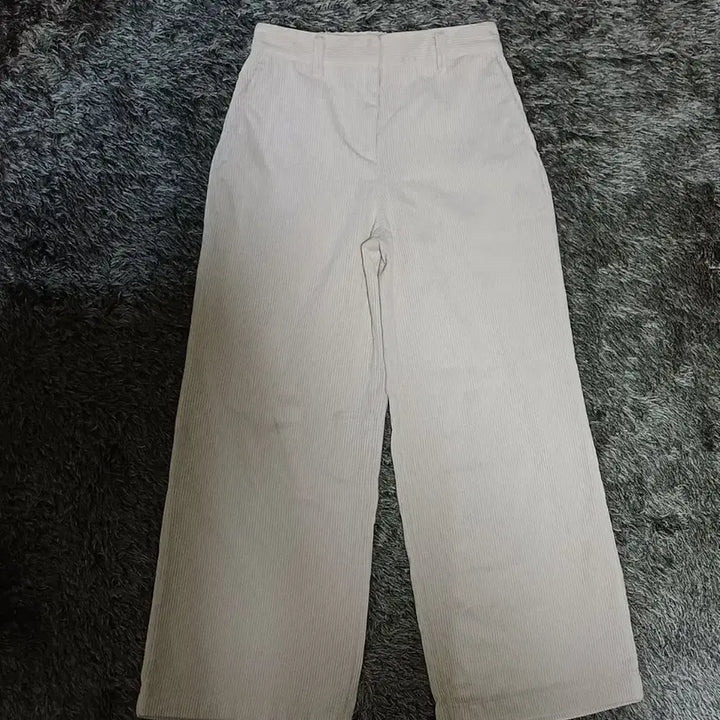 [BUNJANG] Top Ten Ivory Corduroy Wide Pants / 탑텐 아이보리 코듀로이 와이드 팬츠 27(70) 여성