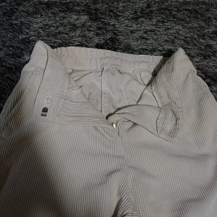 [BUNJANG] Top Ten Ivory Corduroy Wide Pants / 탑텐 아이보리 코듀로이 와이드 팬츠 27(70) 여성