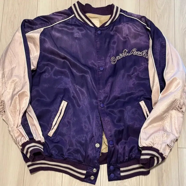 [BUNJANG] Saint Michael Souvenir Jacket L Purple / 세인트미카엘 수베니어자켓 L 퍼플 스카잔