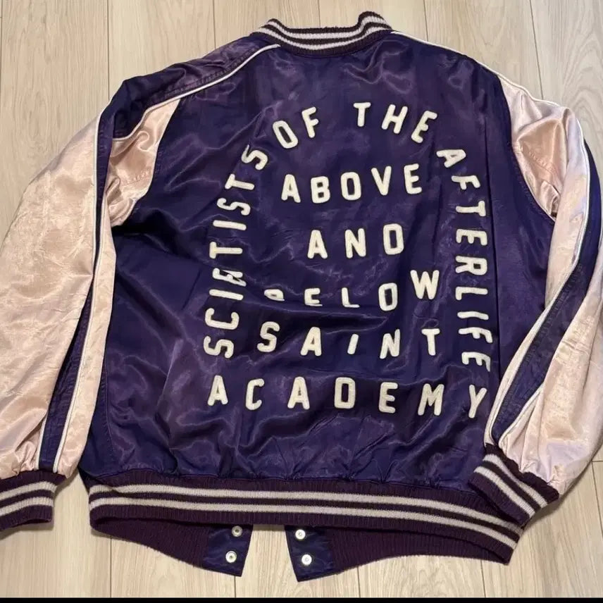 [BUNJANG] Saint Michael Souvenir Jacket L Purple / 세인트미카엘 수베니어자켓 L 퍼플 스카잔