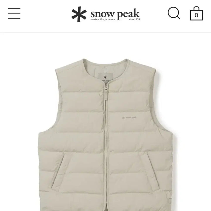 [BUNJANG] Snowpeak Land Women's Lightweight Down Vest / 스노우피크 랜드여성경량다운 베스트