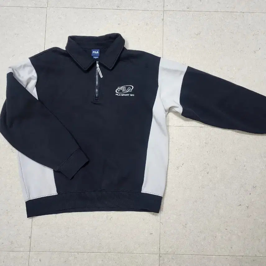 [BUNJANG] Fila Half-Zip Sweatshirt / 휠라 반집업 맨투맨 팝니다