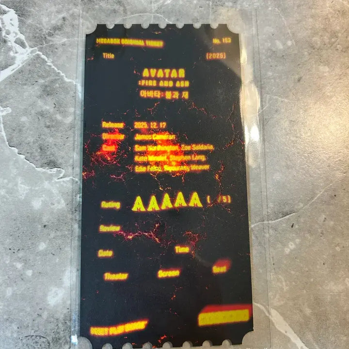[BUNJANG] Avatar: The Way of Water Original Ticket / 아바타 불과 재 오티 오리지널티켓