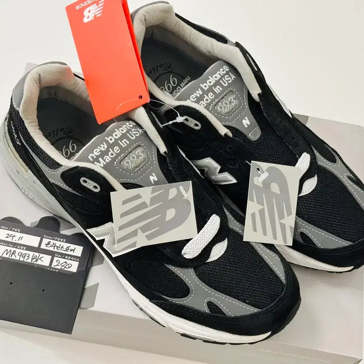 [BUNJANG] New Balance 993 Black Sneakers / 뉴발란스 993 블랙 280 새상품