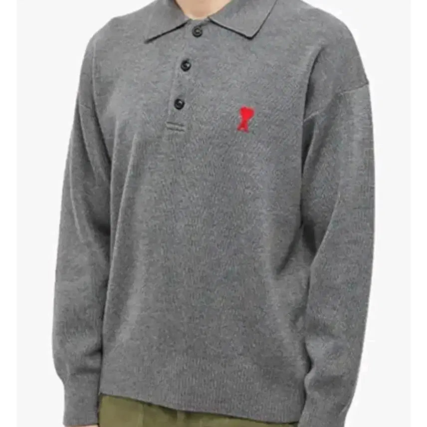 [BUNJANG] BTS Official Wool Collar Knit Sweater Cream/Gray / 아미 정품 울 카라 니트 공용 새상품 크림/그레이 S, L