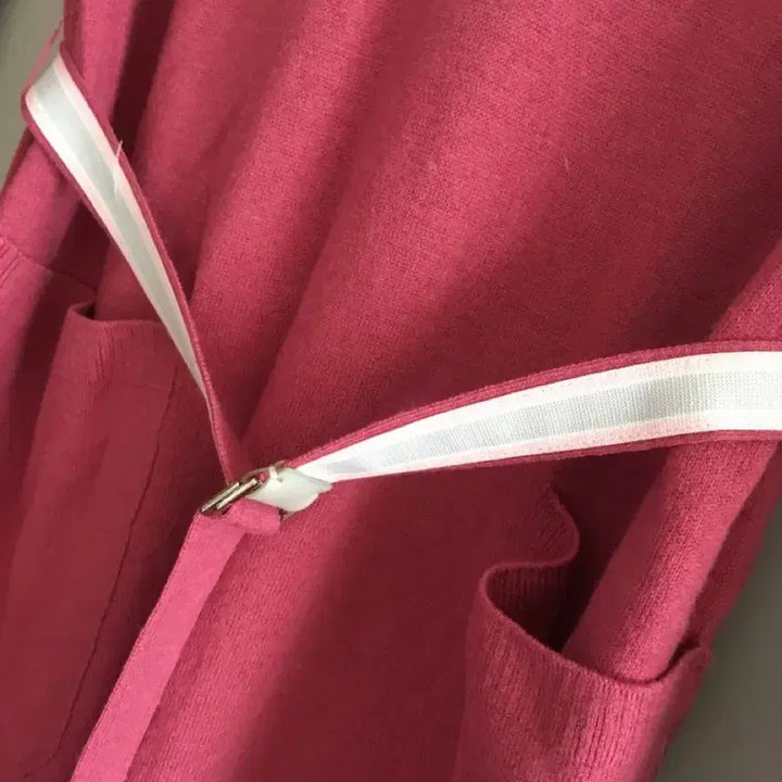 [BUNJANG] OSZ O!ZOCON Unbalanced Knit Long Dress Pink 85 / 오즈세컨 울100 언밸런스 니트롱원피스 핑크 85사이즈