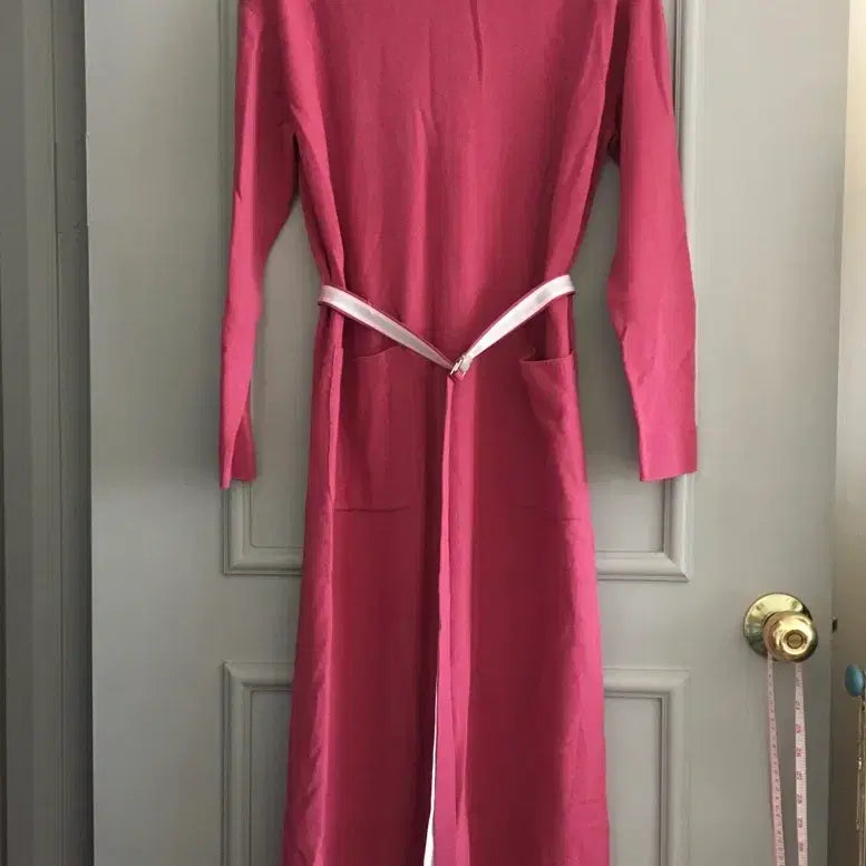 [BUNJANG] OSZ O!ZOCON Unbalanced Knit Long Dress Pink 85 / 오즈세컨 울100 언밸런스 니트롱원피스 핑크 85사이즈