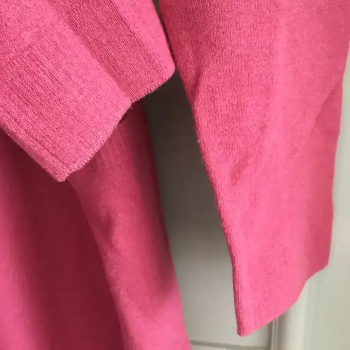 [BUNJANG] OSZ O!ZOCON Unbalanced Knit Long Dress Pink 85 / 오즈세컨 울100 언밸런스 니트롱원피스 핑크 85사이즈