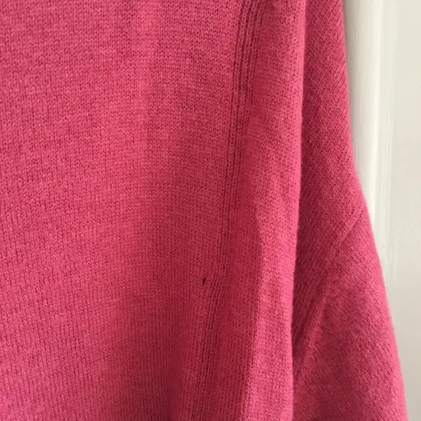 [BUNJANG] OSZ O!ZOCON Unbalanced Knit Long Dress Pink 85 / 오즈세컨 울100 언밸런스 니트롱원피스 핑크 85사이즈