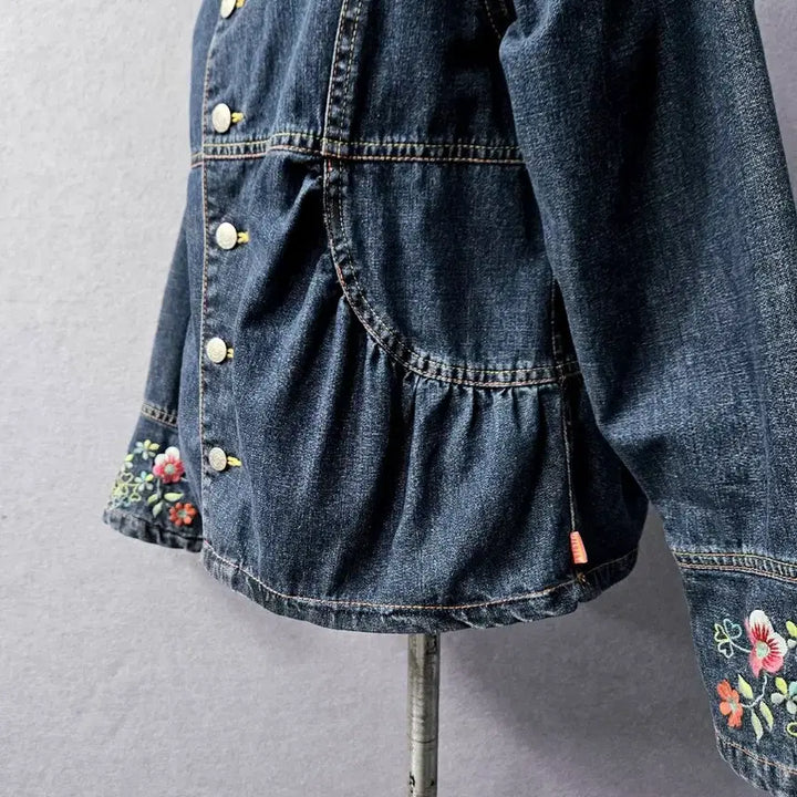 [BUNJANG] O'Lily Denim Jacket / 오일릴리 데님 청자켓