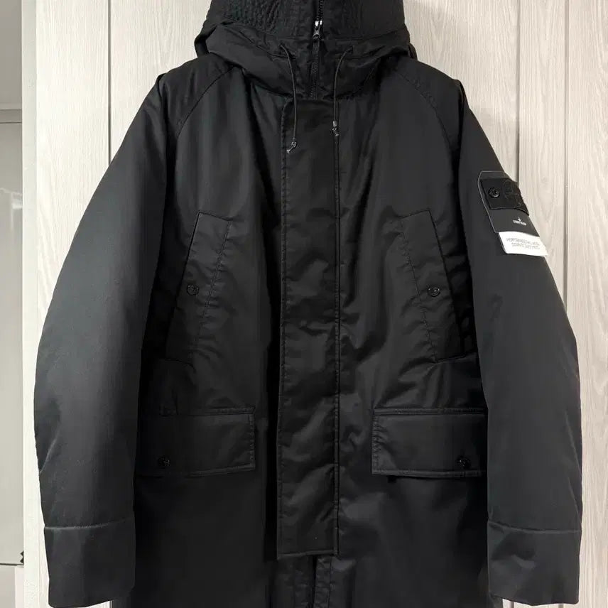 [BUNJANG] Stone Island Ghost Piece Long Down Padded Jacket / [XL] 스톤아일랜드 남성 블랙 고스트피스 롱패딩 새상품