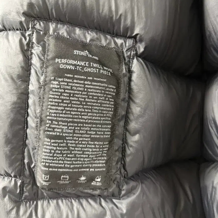 [BUNJANG] Stone Island Ghost Piece Long Down Padded Jacket / [XL] 스톤아일랜드 남성 블랙 고스트피스 롱패딩 새상품
