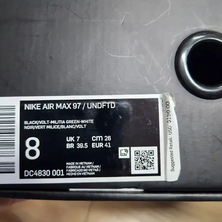 [BUNJANG] Nike Air Max 97 Undefeated Black Volt (Size 260) / 맥스 97 언디핏 블랙볼트  260