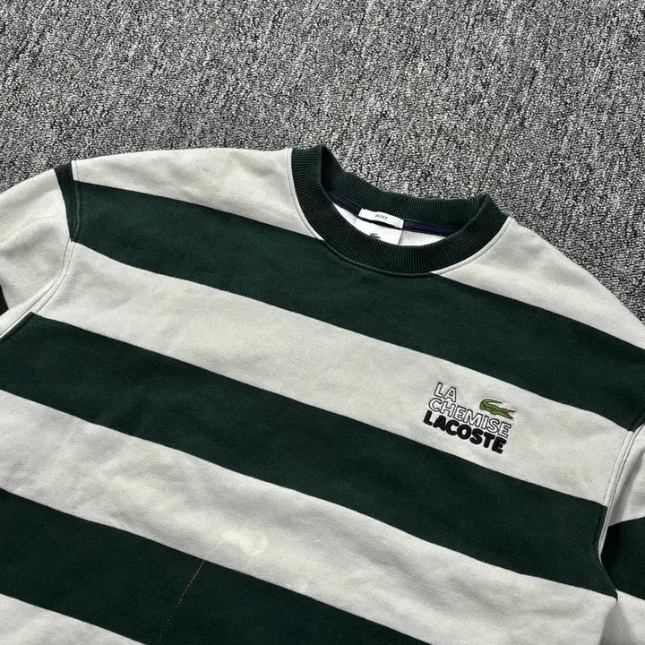 [SOLD OUT] 라코스테 라이브 스트라이프 플리스 스웻셔츠