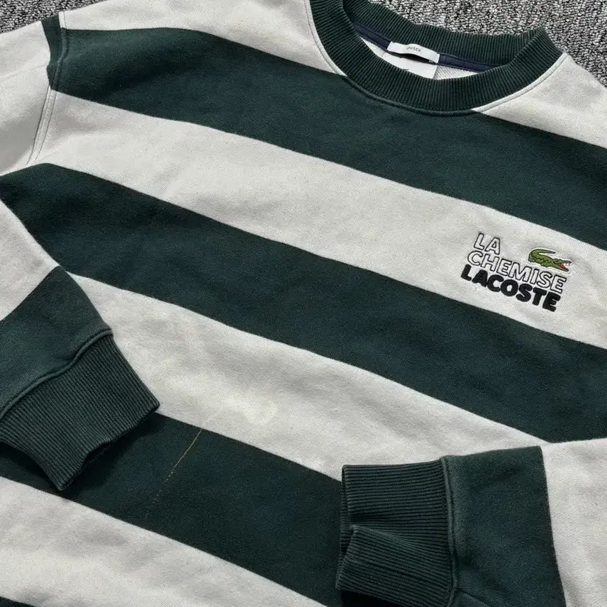 [SOLD OUT] 라코스테 라이브 스트라이프 플리스 스웻셔츠