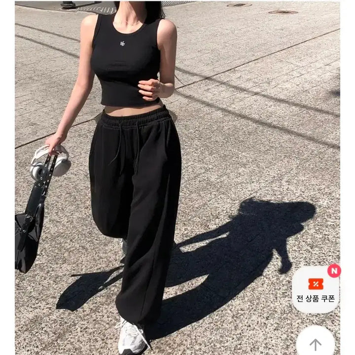 [BUNJANG] Vaydelly Black Tank Top / 에이블리 베이델리 블랙 나시