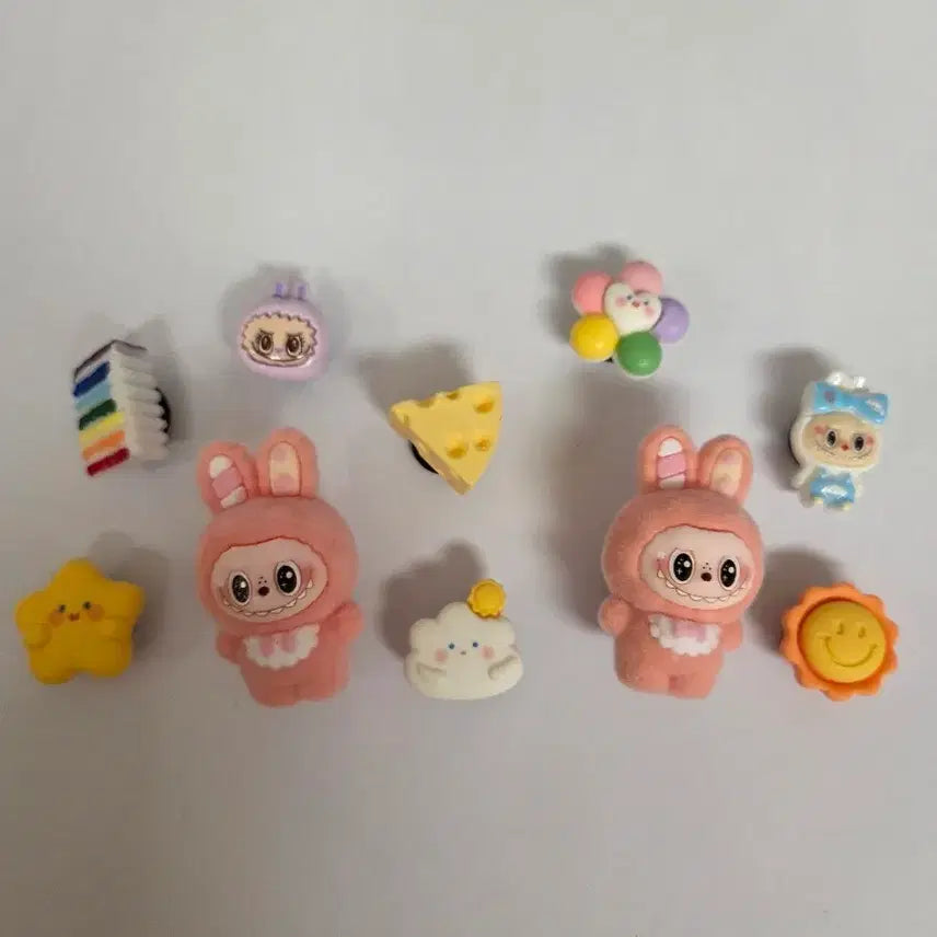 [BUNJANG] Labubu Dahong Set 10P Jibbitz / 지비츠)라부부 다홍세트 10P