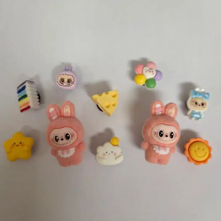 [BUNJANG] Labubu Dahong Set 10P Jibbitz / 지비츠)라부부 다홍세트 10P