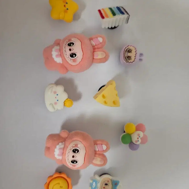 [BUNJANG] Labubu Dahong Set 10P Jibbitz / 지비츠)라부부 다홍세트 10P