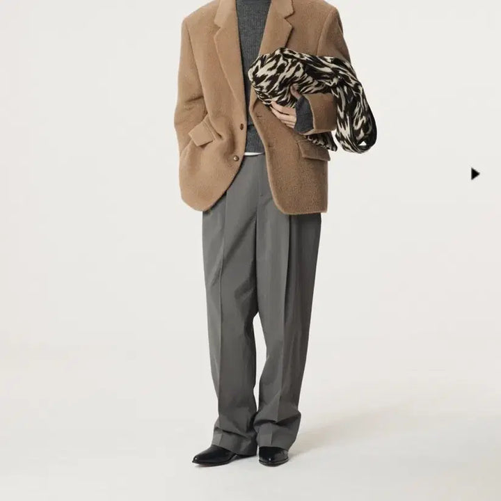 [BUNJANG] L Recto Oversized Lama Wool Padded Jacket / [L]렉토 오버사이즈 라마울 패디드 자켓