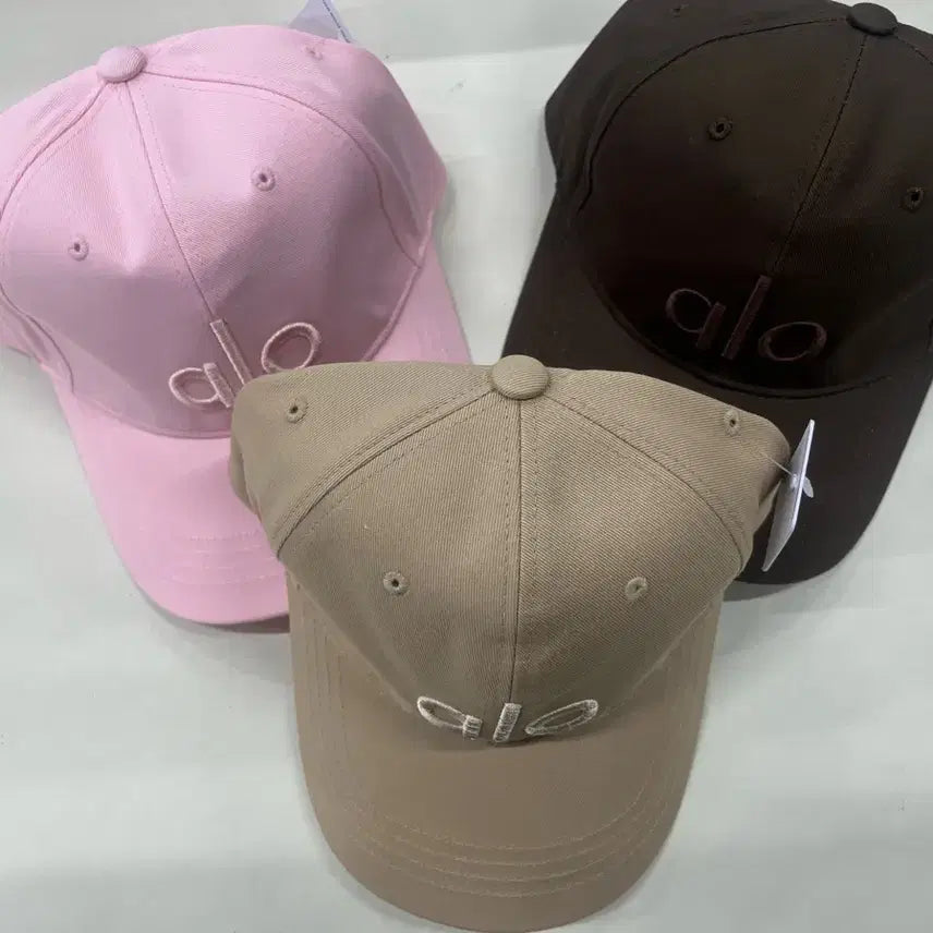 [BUNJANG] Alo Yoga Ball Cap - Pink/Beige/Brown / 알로 요가 볼캡 핑크/베이지/브라운