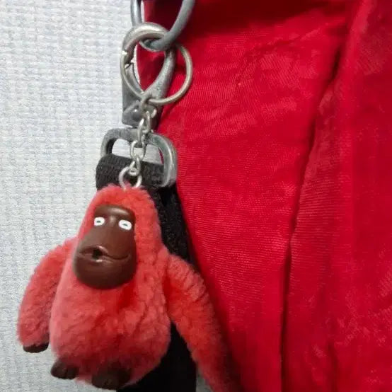 [BUNJANG] Kipling Tote Bag + Keyring / 키플링 레드 토트백 + 키링