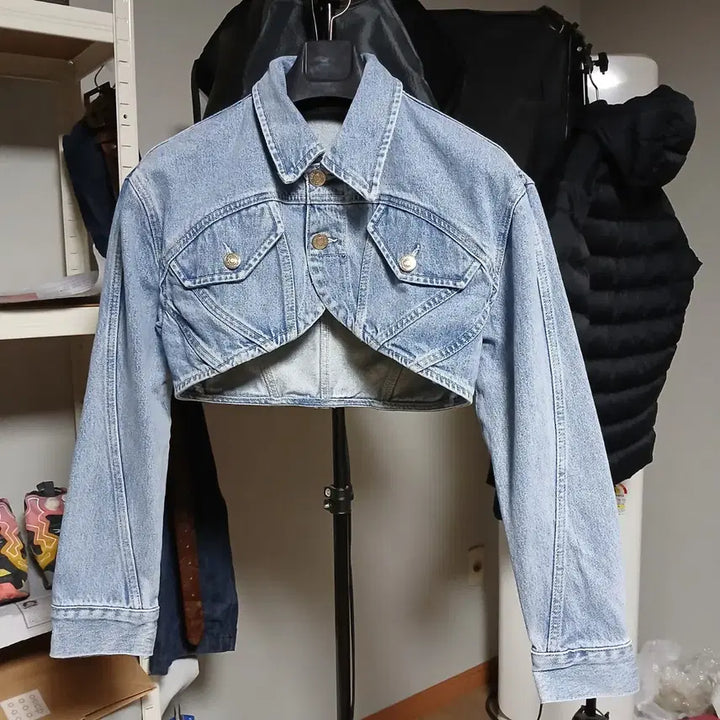 [BUNJANG] Zara Denim Bolero Jacket / Zara 자라 볼레로 데님 청자켓